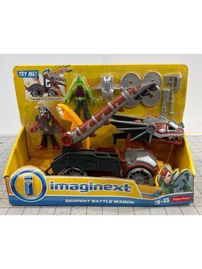 Imaginext Serpent Battle Wagon With Accessories & Figures By Fisher-Price New-is